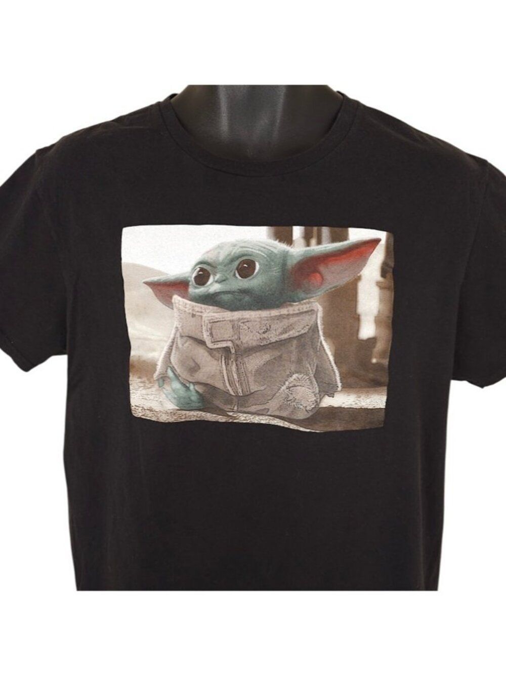 Star Wars The Mandalorian T Shirt Mens Size Large Black Grogu TV Series